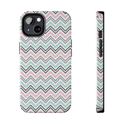 Pastel Chevron print design Tough Phone Case compatible with a large variety of iphone models