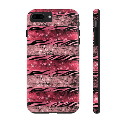 Pink Tiger Design Tough Phone Case compatible with a large variety of phone models, Gift, Phone Case