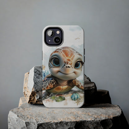 Cute Sea Turtle print Design Tough Phone Case compatible with a large variety of iPhone models, Gift, Phone Case