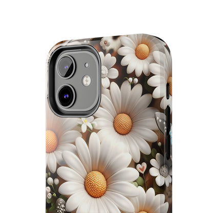 Butterflies, Leopard Print & Daisies Digital print Design Tough Phone Case compatible with a large variety of iPhone models,Gift, Phone Case