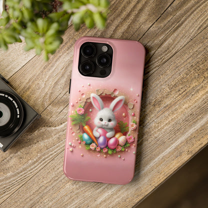 Easter Bunny Hole in the Wall design Tough Phone Case compatible with a large variety of iphone models