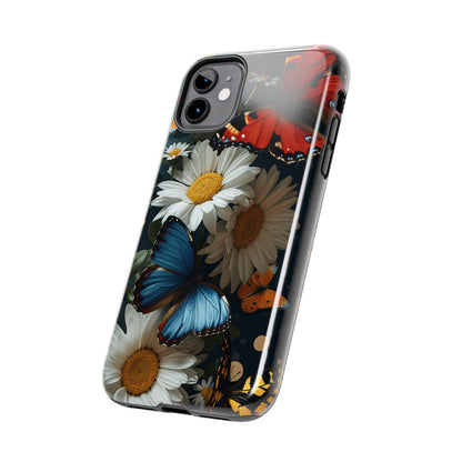 Wildflowers & Butterflies Vibrant Tones Digital print Design Tough Phone Case compatible with a large variety of iPhone models, Phone Case