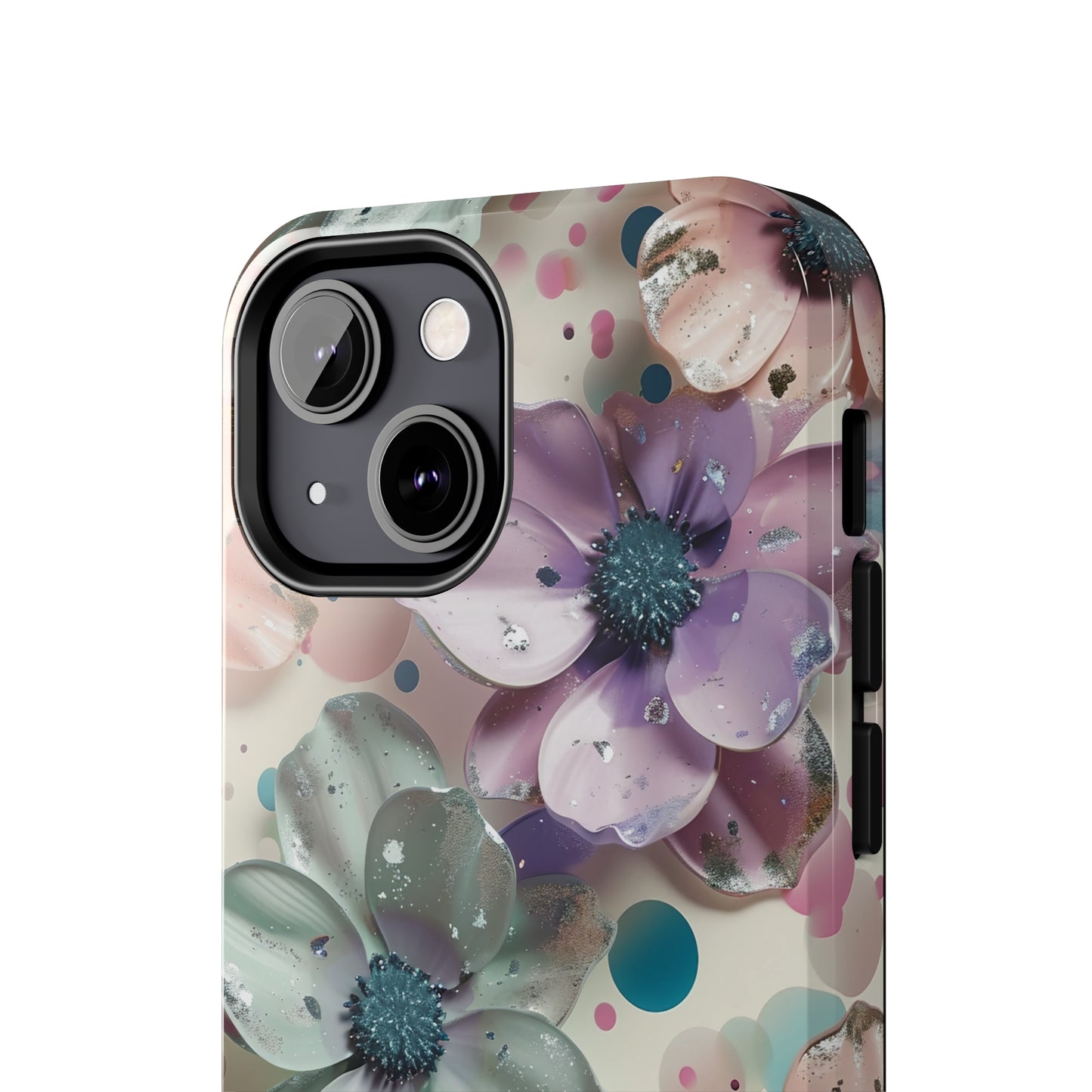 Fun Pastel Flowers Digital print Design Tough Phone Case compatible with a large variety of iPhone models, Gift, Phone Case