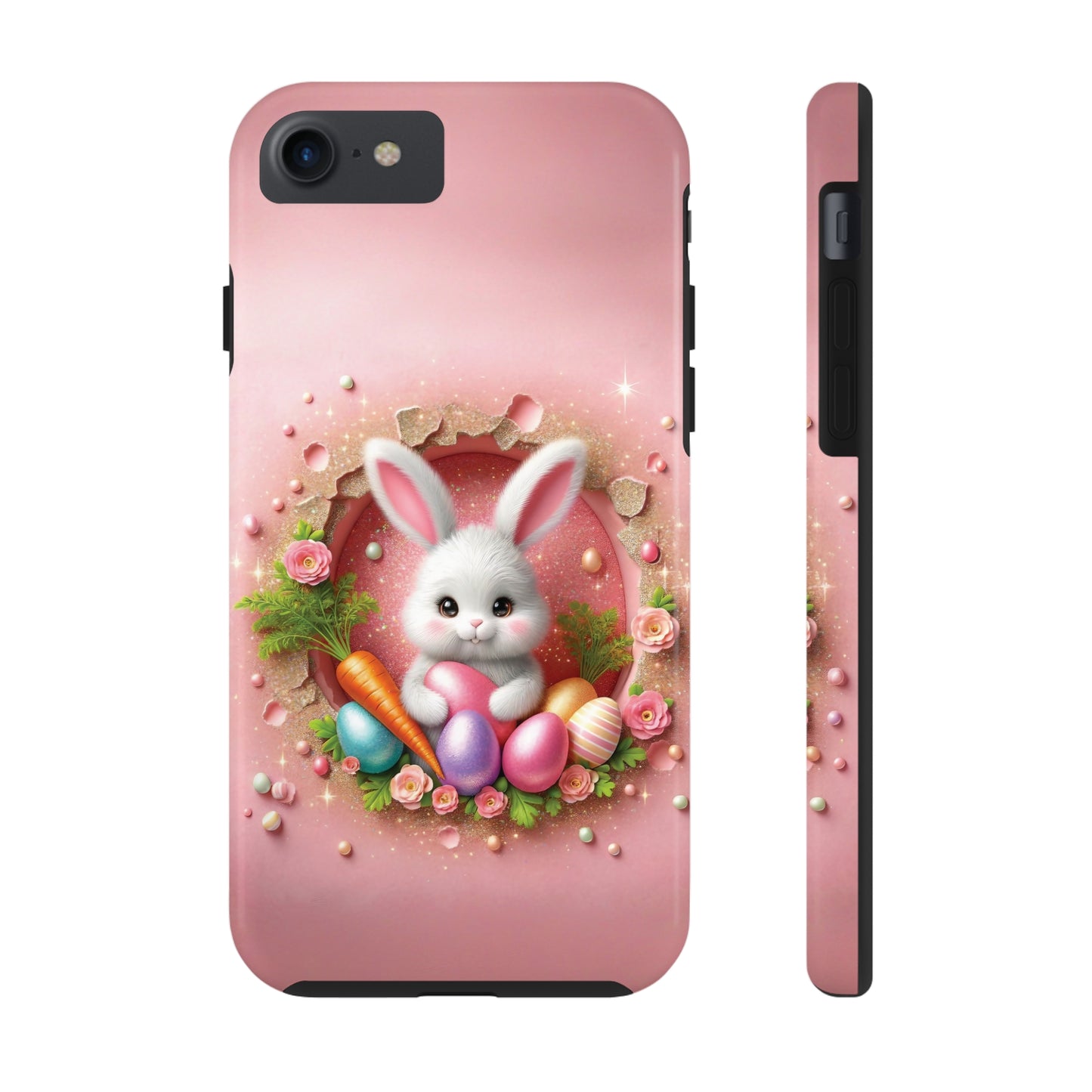 Easter Bunny Hole in the Wall design Tough Phone Case compatible with a large variety of iphone models