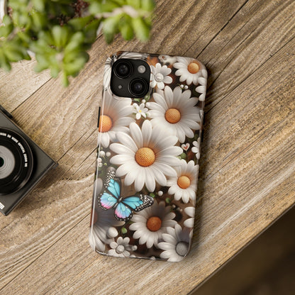 Butterflies, Leopard Print & Daisies Digital print Design Tough Phone Case compatible with a large variety of iPhone models,Gift, Phone Case