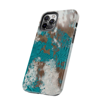 Western Cow Print Design  Phone Case- Lightweight, Impact Resistant Cover for iPhone 6, 6s, 12, 13, 14, 15