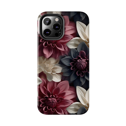 Elegant Dahlias design Tough Phone Case compatible with a large variety of iPhone models, Birthday Gift, Phone Case