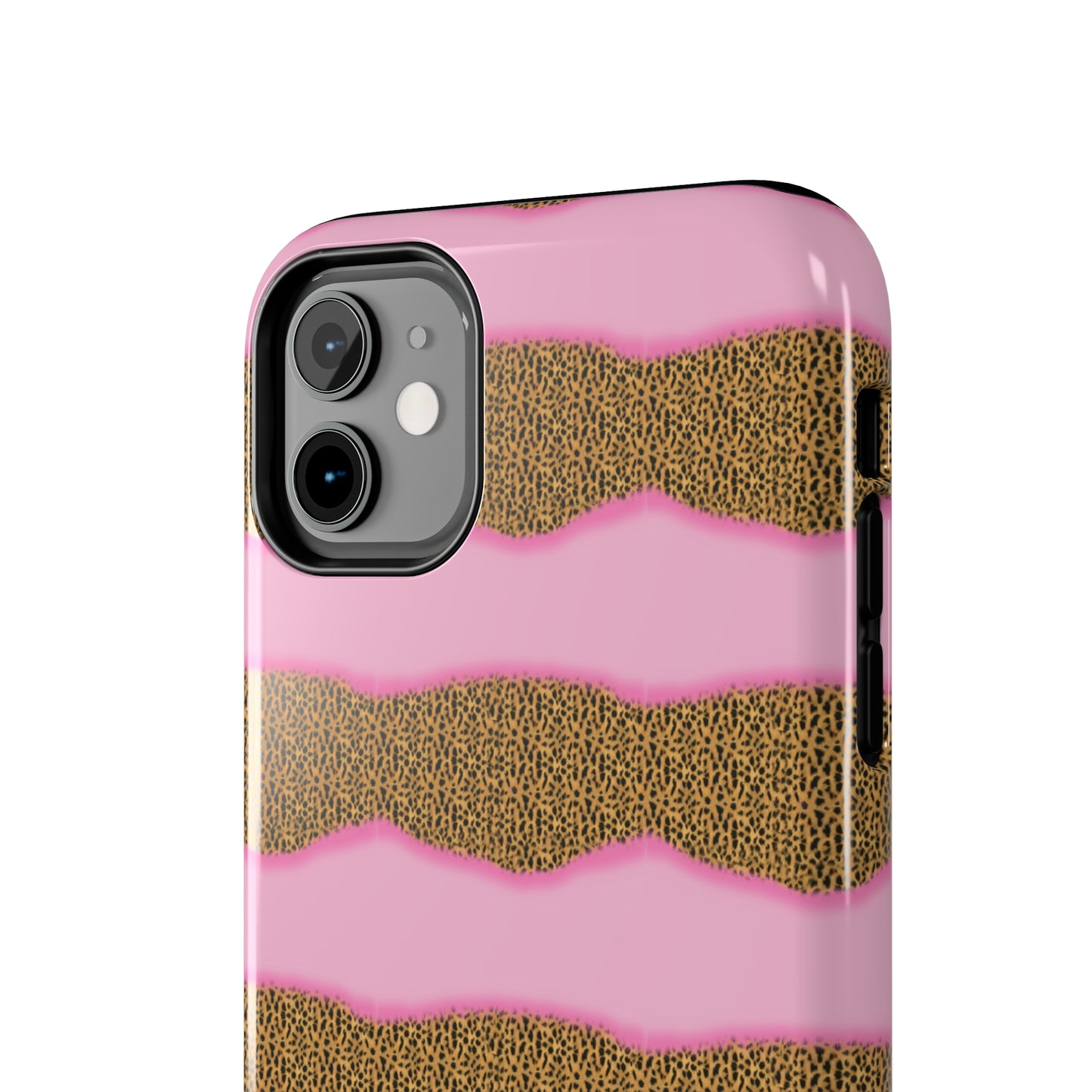 Girly Cheetah Wave Design Phone Case- Lightweight, Impact Resistant Cover for iPhone 6, 6s, 12, 13, 14, 15