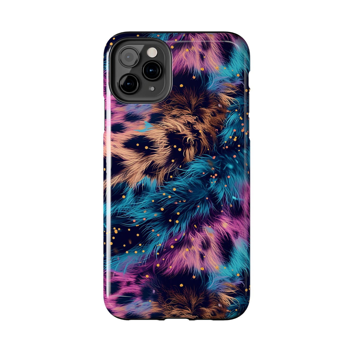 Multicolor unique leopard Pattern Design Tough Phone Case compatible with a large variety of iPhone models, Gift, Phone Case