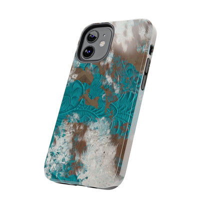 Western Cow Print Design  Phone Case- Lightweight, Impact Resistant Cover for iPhone 6, 6s, 12, 13, 14, 15