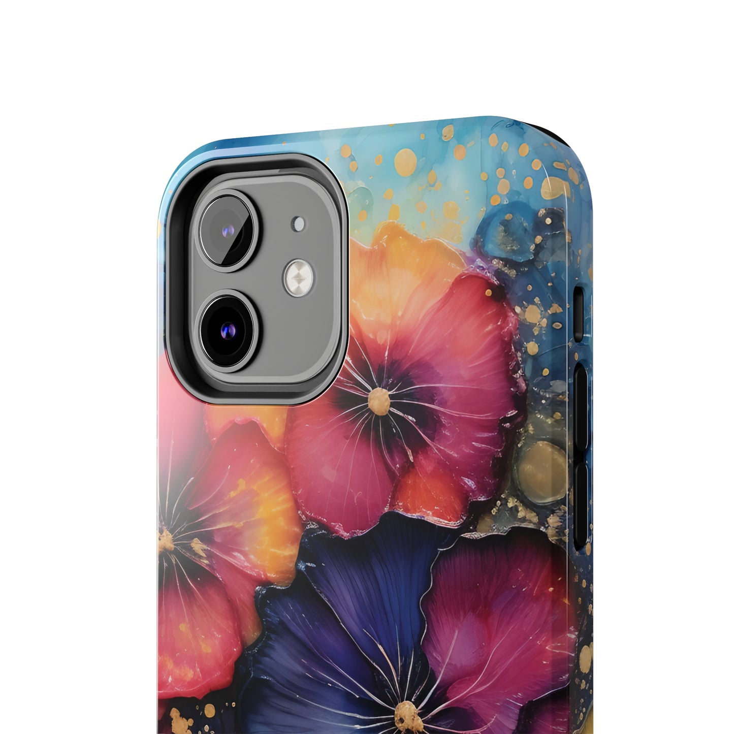 Vibrant 3D Watercolor Flowers print Design Tough Phone Case compatible with a large variety of iPhone models, Gift, Phone Case