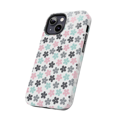 Pastel Groovy Flowers print design Tough Phone Case compatible with a large variety of iphone models