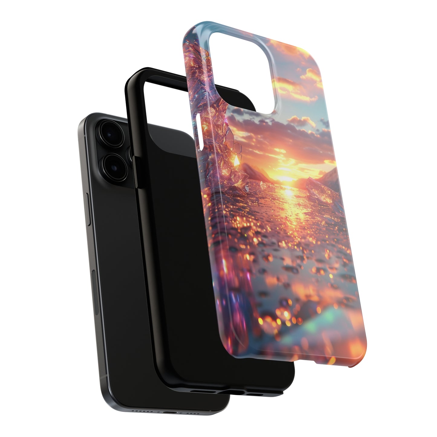 Abstract Sunrise Crystal Design Tough Phone Case