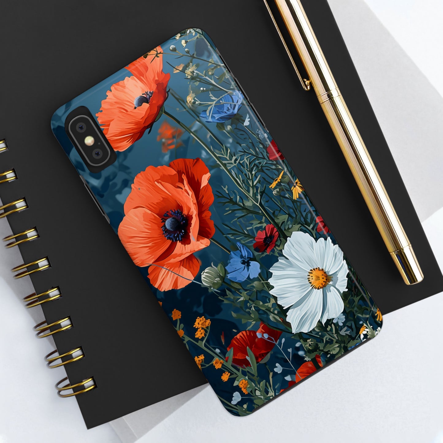 Wildflowers Vibrant Tones Digital print Design Tough Phone Case compatible with a large variety of iPhone models, Gift, Phone Case