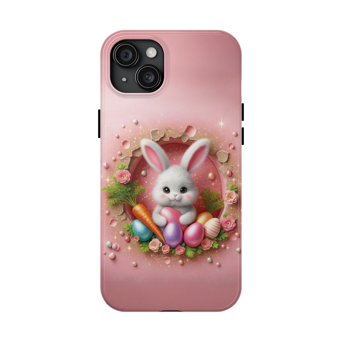 Easter Bunny Hole in the Wall design Tough Phone Case compatible with a large variety of iphone models