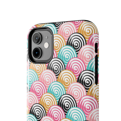 Rainbow Swirls Pattern design Tough Phone Case compatible with a large variety of iphone models