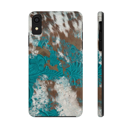 Western Cow Print Design  Phone Case- Lightweight, Impact Resistant Cover for iPhone 6, 6s, 12, 13, 14, 15