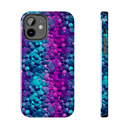 3D Bubble Print Pattern Design Tough Phone Case compatible with a large variety of iPhone models, Phone Case, Gift