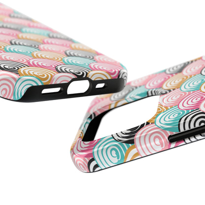 Rainbow Swirls Pattern design Tough Phone Case compatible with a large variety of iphone models