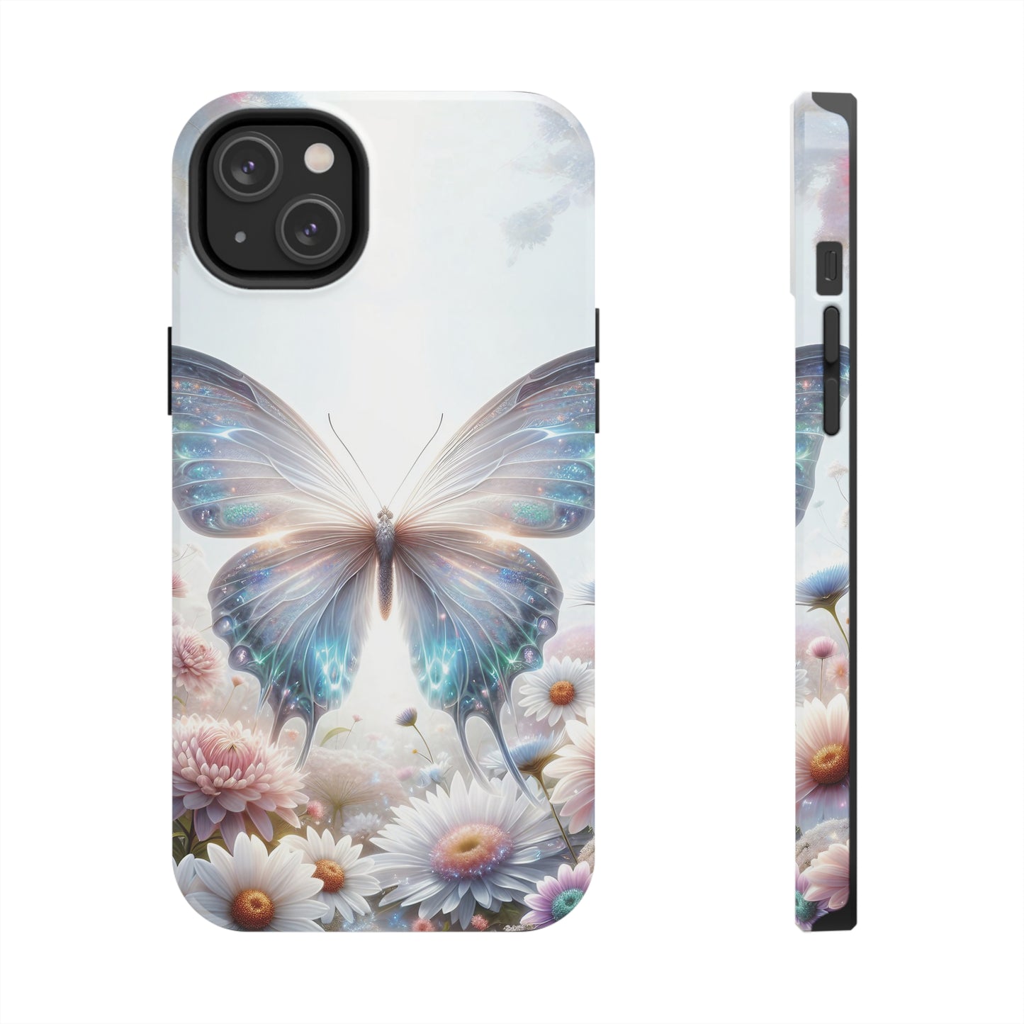 Fantasy Butterfly and Floral design Tough Phone Case compatible with a large variety of iphone models