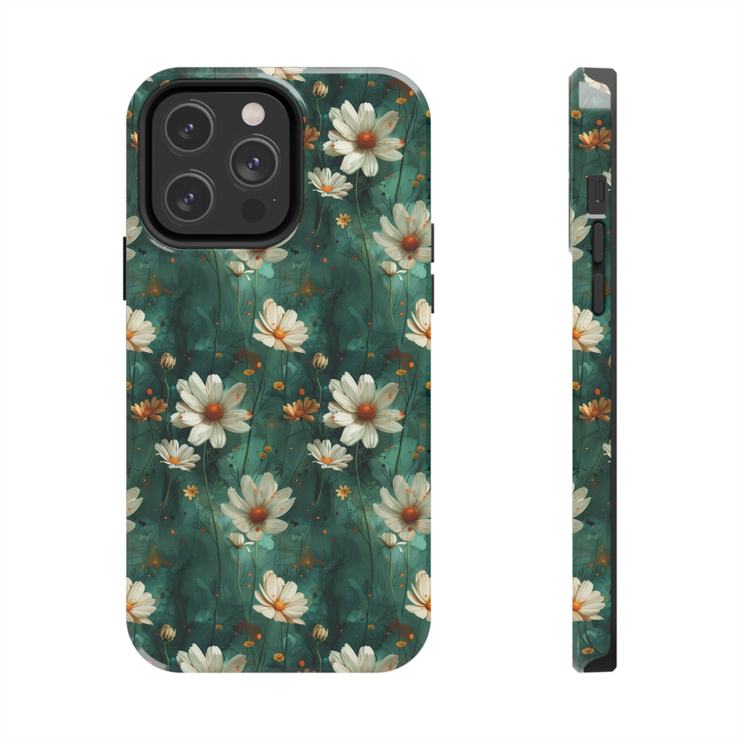 Watercolor Daisy Floral iPhone Case, Elegant White Blossom Design, Protective Phone Cover, Stylish Watercolor Flower Pattern compatible with a large variety of iPhone models, Phone Case, Gift