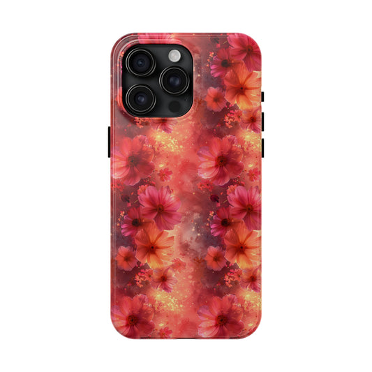 Fantasy Grunge Floral pattern iPhone Case, Aesthetic Phone Cover, Artsy Floral Design, Protective Phone Cover compatible with a large variety of iPhone models, Phone Case, Gift