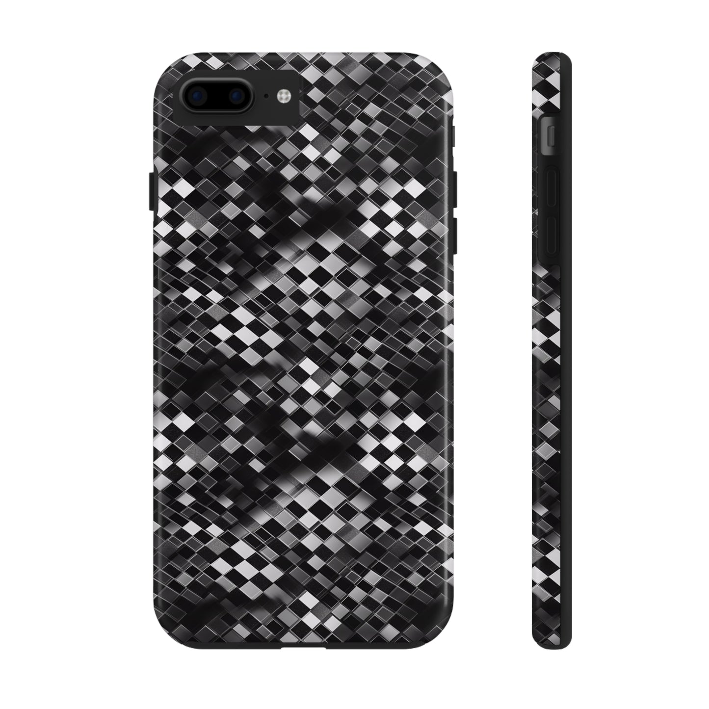 3D Checkerboard Print Pattern Design Tough Phone Case compatible with a large variety of iPhone models, Phone Case, Gift