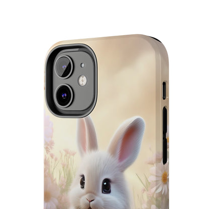 Cute Easter Bunny Pattern Design Tough Phone Case compatible with a large variety of iPhone models, Gift, Phone Case