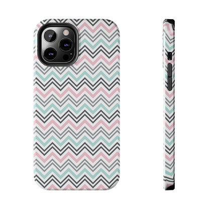 Pastel Chevron print design Tough Phone Case compatible with a large variety of iphone models