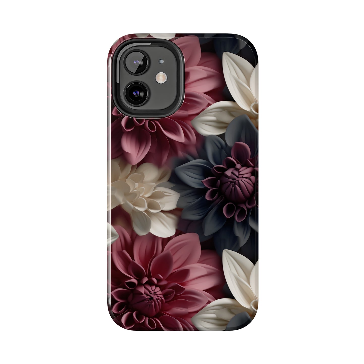 Elegant Dahlias design Tough Phone Case compatible with a large variety of iPhone models, Birthday Gift, Phone Case