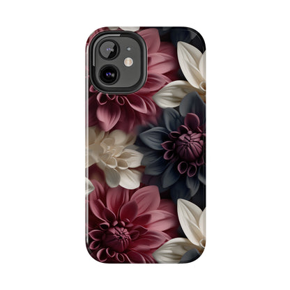 Elegant Dahlias design Tough Phone Case compatible with a large variety of iPhone models, Birthday Gift, Phone Case