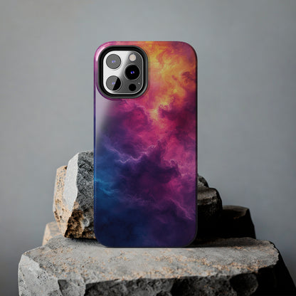 Abstract Art Colorful Nebula Design Phone Case- Lightweight, Impact Resistant Cover for iPhone 6, 6s, 12, 13, 14, 15