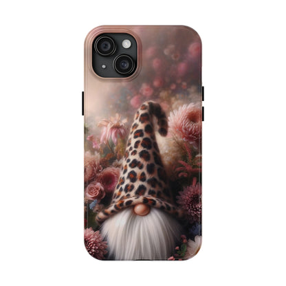 Leopard Print Fantasy Gnome Design Phone Case- Lightweight, Impact Resistant Cover for iPhone 6, 6s, 12, 13, 14, 15