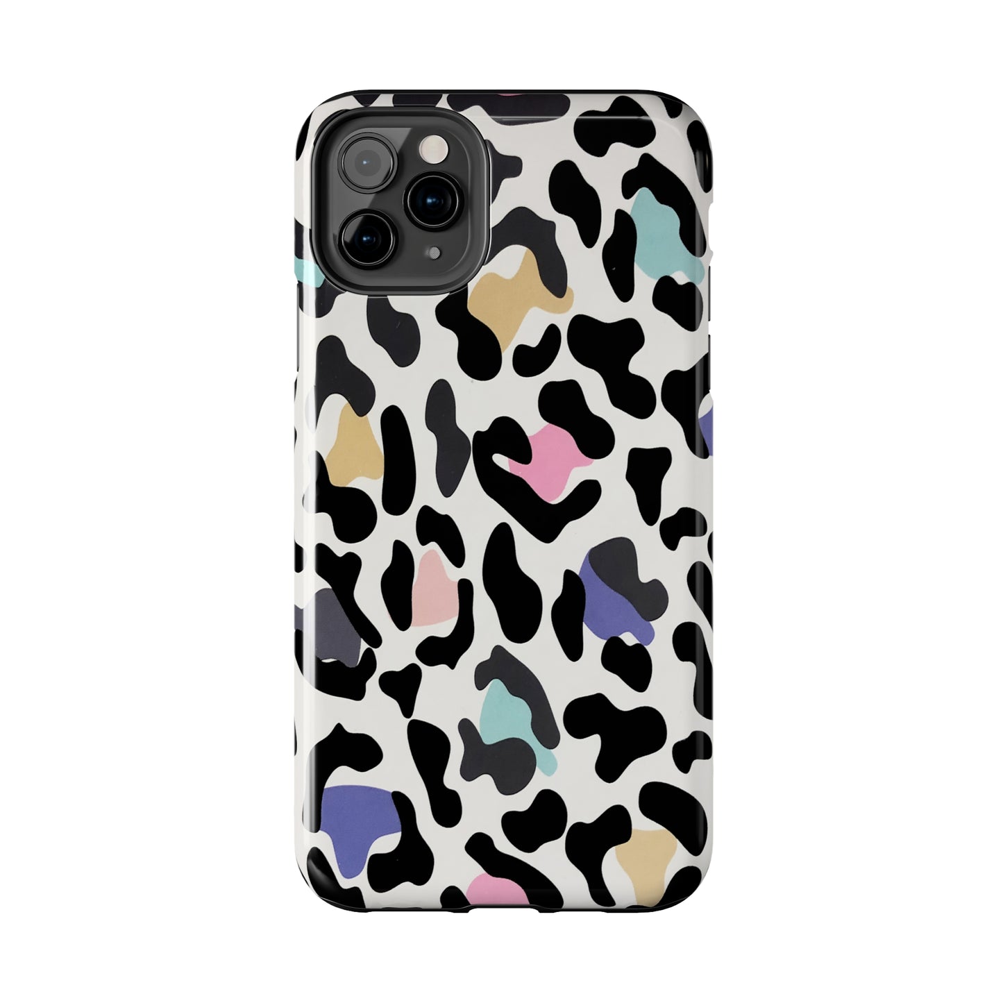 Rainbow Leopard Print design Tough Phone Case compatible with a large variety of iPhone models, Birthday Gift, Phone Case