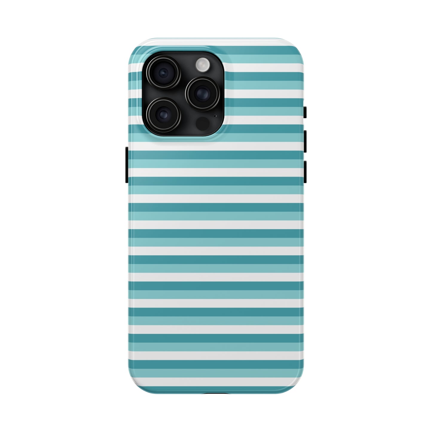 Blue and White Girly Stripe print Design Tough Phone Case compatible with a large variety of iPhone models, Gift, Phone Case