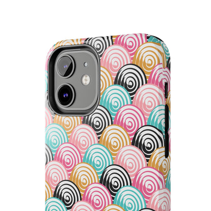 Rainbow Swirls Pattern design Tough Phone Case compatible with a large variety of iphone models