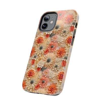 3D Wildflower Floral Pattern print design Phone Case- Lightweight, Impact Resistant Cover for iPhone 6, 6s, 12, 13, 14, 15