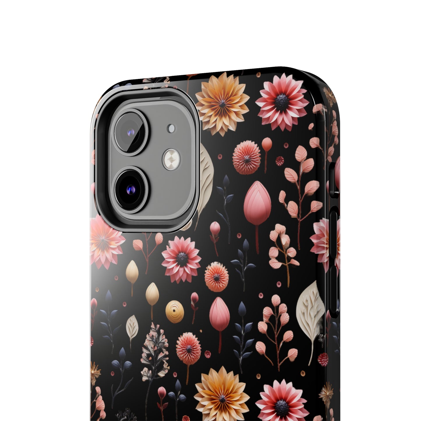 Floating Flowers print design Tough Phone Case compatible with a large variety of iphone models