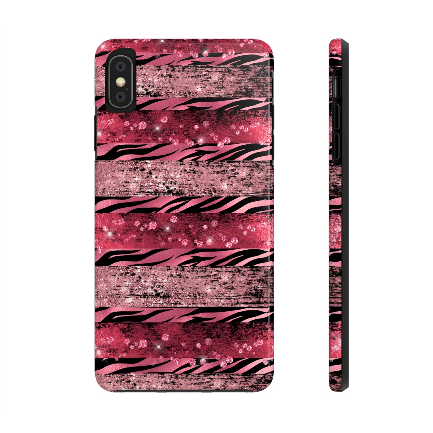 Pink Tiger Design Tough Phone Case compatible with a large variety of phone models, Gift, Phone Case