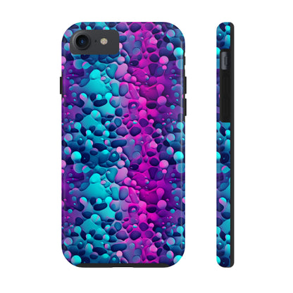 3D Bubble Print Pattern Design Tough Phone Case compatible with a large variety of iPhone models, Phone Case, Gift