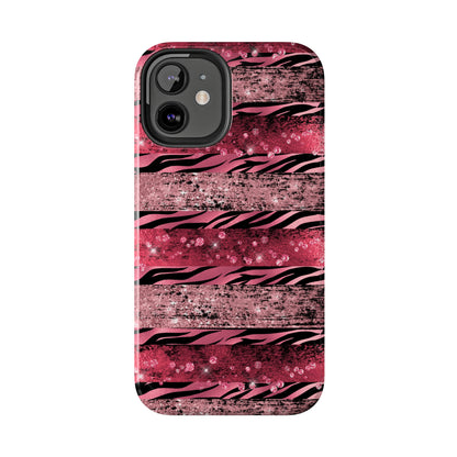 Pink Tiger Design Tough Phone Case compatible with a large variety of phone models, Gift, Phone Case