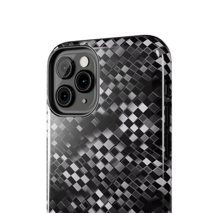 3D Checkerboard Print Pattern Design Tough Phone Case compatible with a large variety of iPhone models, Phone Case, Gift