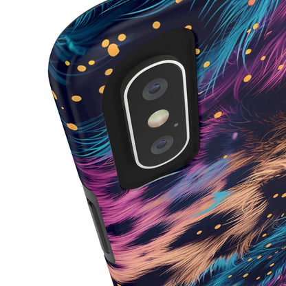 Multicolor unique leopard Pattern Design Tough Phone Case compatible with a large variety of iPhone models, Gift, Phone Case