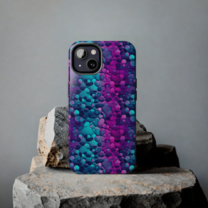 3D Bubble Print Pattern Design Tough Phone Case compatible with a large variety of iPhone models, Phone Case, Gift