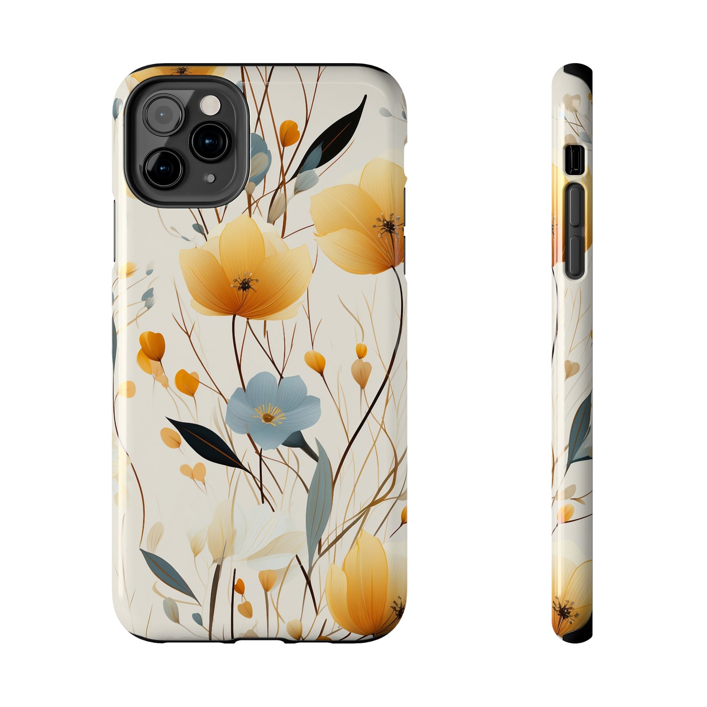 Wildflowers Muted Tones Digital print Design Tough Phone Case compatible with a large variety of iPhone models, Gift, Phone Case