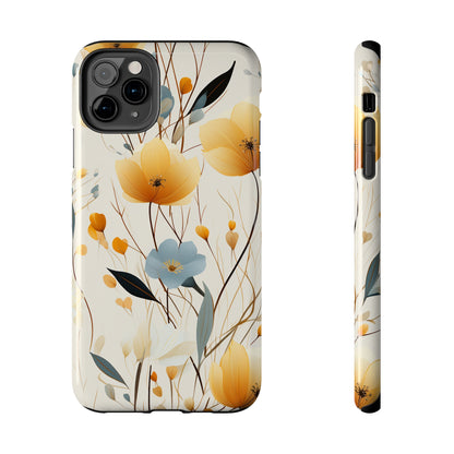 Wildflowers Muted Tones Digital print Design Tough Phone Case compatible with a large variety of iPhone models, Gift, Phone Case