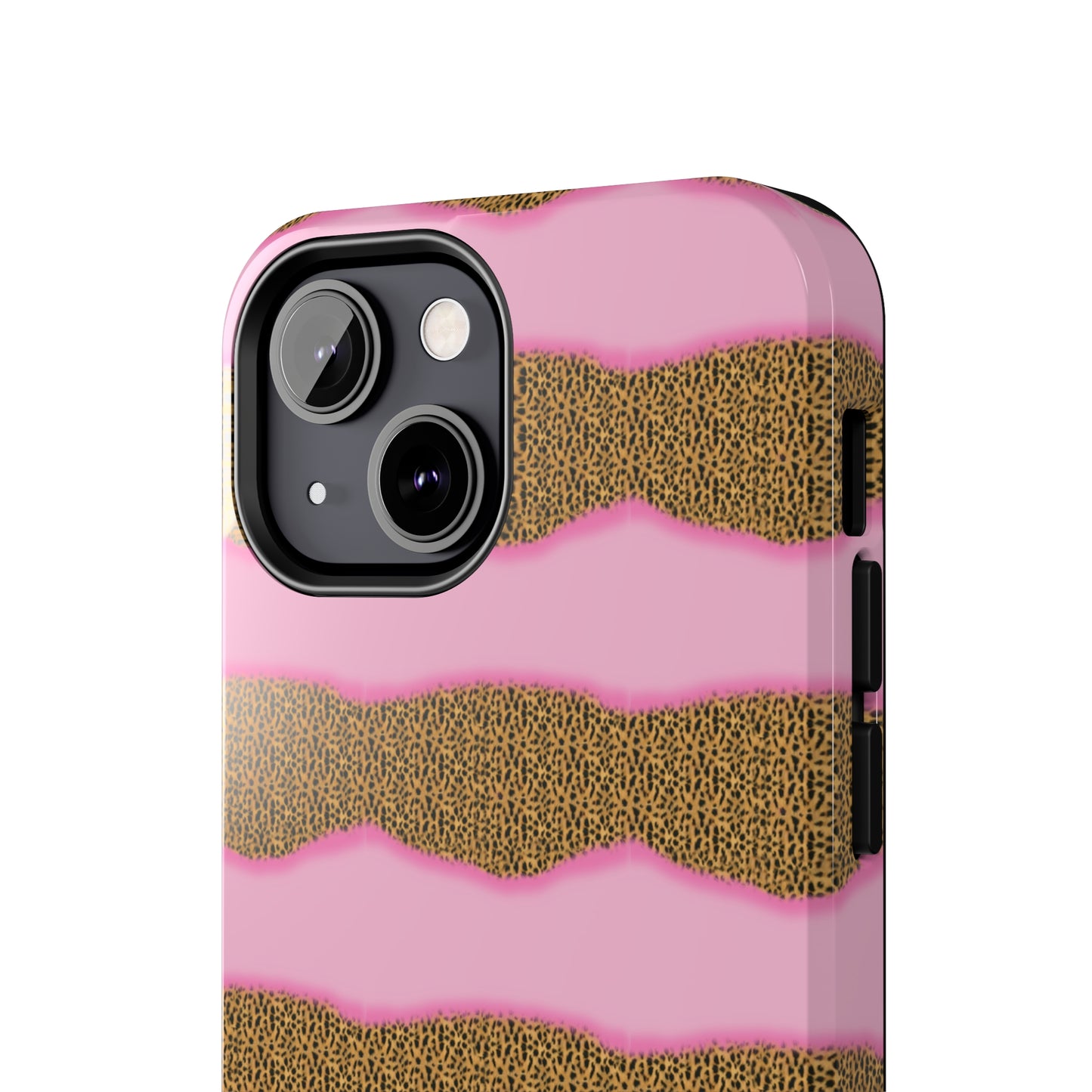 Girly Cheetah Wave Design Phone Case- Lightweight, Impact Resistant Cover for iPhone 6, 6s, 12, 13, 14, 15