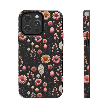 Floating Flowers print design Tough Phone Case compatible with a large variety of iphone models