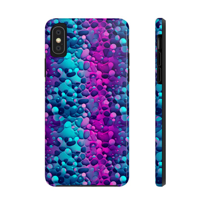 3D Bubble Print Pattern Design Tough Phone Case compatible with a large variety of iPhone models, Phone Case, Gift