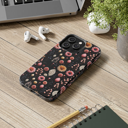 Floating Flowers print design Tough Phone Case compatible with a large variety of iphone models